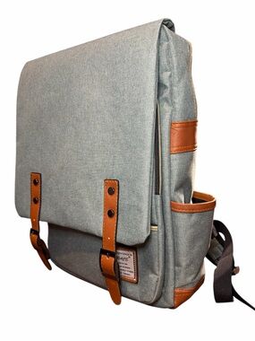 NWOT Ugrace Canvas Travel Backpack Green with Tan Trim